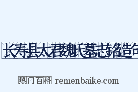 长寿县太君魏氏墓志铭造句是什么意思的图片